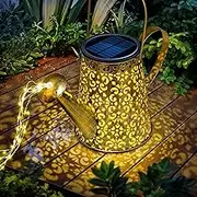 Anordsem Solar Watering Can Lights: Garden Light Waterproof Outdoor Yard Decoration - LED Fairy Hanging Lantern with Hook Patio Path Proch Decor - Gardening Gifts for Women Mom Grandma