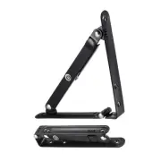 2Pack 8.07"x8.07" Folding Shelf Bracket Carbon Steel Collapsible L Bracket Black