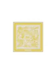 Dioriviera 90 square towel One size White/lemon yellow
