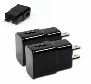 2X USB WALL ADAPTER POWER CHARGER 2A BLACK GALAXY TAB 8.0 10.1 NOTE S4 S3 NEXUS