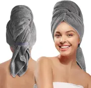 MABAO Microfiber Hair Towel Wrap for Women, Quick Dry Hair Turban Towel with ...
