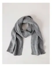 [Blaq] Essential Knit Scarf in Grey