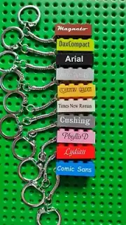 Brick/Stein 2x4 Schlüsselanhänger mit druk Wunschname Text Keychain