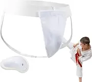 Boxing Cup | Groin Abdominal Protector - Shock-Absorbing Men Jockstrap, Adjustable Kids Protective Cup for Training Sparring Grappling Fighting