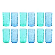 12PK Lemon & Lime Summer Breeze Deco Tumbler 500ml Blue/Green Assorted