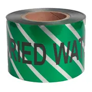 Blue Mountain Co Plumbing 100mm x 250m Detectable Foil Buried Water Main Below Underground Tape