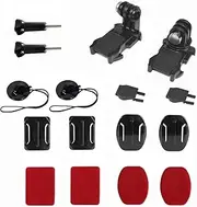 WELYOK Helmet Sticky Mounts Adhesive Buckle Mount Accessory Kit Compatible with GoPro Hero 12 11 10 Max 9 8 7 6 5 Session Osmo Most Insta360 Action Cameras