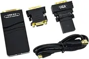 Lyaciomn External Graphic Video Adapter USB 2.0 to DVI/VGA/-Compatible Multiple Monitors Display Extend/Mirror for Easy to Use