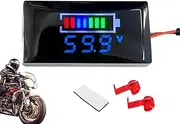 Car Battery Monitor - Battery Meter Voltage Gauge Battery Monitor, Golf Cart Battery Meter, LED Battery Meter with LCD Display, Volt Gauge for Working Out, Body Stretching