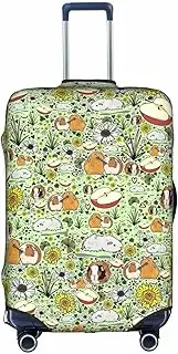 [FSCEV] Guinea Pigs Trolley Suitcase Protective Cover Business Travel Luggage Protector Fashion 18-32 Inches, White, L