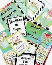 Inspirational Words & Quotes 15 Cardstock Quotes For Junk Journals Planners #H15