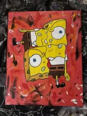 SpongeBob Who Lives In A Pineapple Painting