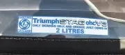 Triumph Stag Rear window decal British Leyland ONLY COMES IN 2 Litres