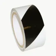 JVCC Hazard Warning Tape (HZ-8): 2 in. x 18 yds. (Black with White stripes)
