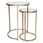 NEW Cafe Lighting Serene Nesting Side Tables Antique Gold