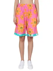 [Barrow] Barrow-Sunflower Print Bermuda Shorts-Donna L