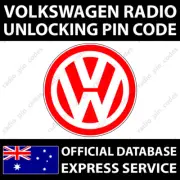 VW VOLKSWAGEN RADIO PIN CODE BETA GAMMA MFD NAVIGATION RCD RNS 300 310 315 510