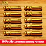 10 Pcs 3mm Metal Smoking Pipe Filter for Acrylic Mouthpiece of Tobacco Pipe