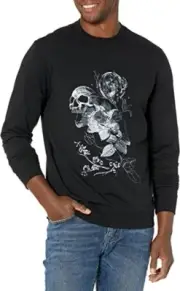Robert Graham CYRIL Full Moon Skull Long Sleeve Sweatshirt Medium $148 NWT M