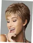 Short Pixie Wigs for White Women Natural Layered Short Brown with highlights