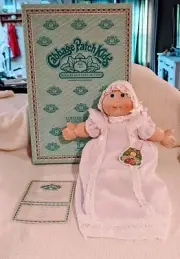 NIB Rare 1985 Porcelain Jennifer Alice Cabbage Patch Doll w Certificates 16"