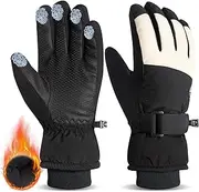 [RIGWARL] Kids Snow Gloves Waterproof, Anti-Slip Winter Kids Ski Gloves for Boys Girls Cold Weather, Warm Fleece Kids Winter Gloves for Sports Snowboarding Sledding Cyling Hiking