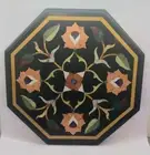 12" Black Marble Center side Table Top Unique Design Inlay Work Coffee Table
