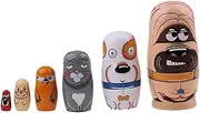 SGerste 6 Pieces Animals Patterned Russian Nesting Dolls Babushka Matryoshka Doll Set