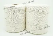 1.5mm 2mm - Natural White Cotton Twisted Cord Rope Craft Macrame Artisan String