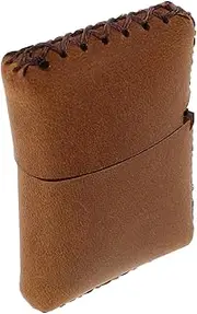 DECOMELODY Fashionable Cigarette Lighter Case Cattlehide Lighter Wallet Protective Sleeve for Daily Use