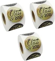 SEWACC 3 Rolls Graduation Sealing Stickers Round Self Adhesive Labels for Candy Bags Envelopes Party Decorations for Graduation Parties Festivals