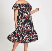 AUTOGRAPH Exotic Bloom Dress Womens Size 20 New with Tag $99.95