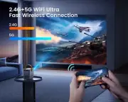 Projector【Electric Focus/Auto Keystone】 Mini Projector 4K 1080P Support,WiMiU...