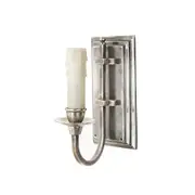 East Borne 1 Light Sconce Base Antique Silver - ELPIM901AS