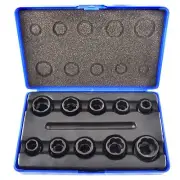 10pc 3/8" Bolt Nut Twist Socket / Wheel Lock Nut Remover / Extractor Set AT080