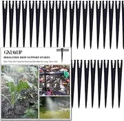 Upgrade Irrigation Drip Support Stakes,Emitters Drip Irrigation Kits Support Plastic Drip Hose Stakes for Irrigation, Greenhouse, Garden, Vegetable Flower Beds Herbs Growing (Upgrade-100Pcs)