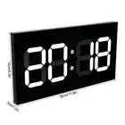 Acrylic 3D Wall Clock Remote Control Electronic Clock Convex Body White Digit AC