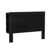 Bed Head Headboard Queen with Shelves - CABI Black