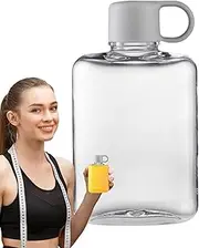 Portable Water Bottle - Slim Travel Fold Square Design | Reusable Tritan Bottle with 360ml Capacity, Compact Travel Mug with Lid for Outdoor Sports