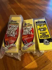 Vintage Set Of 4 Quickie Professional Sponge Mop Refills #0272 Fits 027 026 Mops