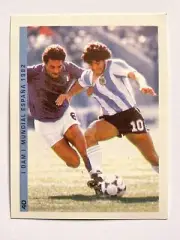 2018 DIEGO MARADONA HISTORY Sticker #040 MARADONA VS ALESSANDRO ALTOBELLI