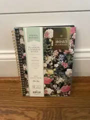 Blue Sky Day Designer 2025 Calendar Planner Notes Weekly New Year Dark Floral