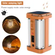 Solar LED Portable Lantern 4 Sides Rechargeable Outdoor Camping Emergency Lamp