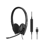 EPOS - Sennheiser ADAPT 160 USB II On-ear, double-sided USB-A headset with in-line call control and foam earpads. Optimised for UC.