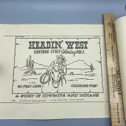 NIP 1969 Headin' West #35 Pre-Sketched Cartoon Strip Coloring Roll 30' USA