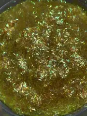 50g Bulk Iridescent Mustard Yellow Tinsel Glitter Nail Tumbler Solvent Resistant