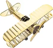 KAILIKETIY Vintage Iron Aircraft Model Retro Metal Plane Ornament for Home Decor and Reliable Tabletop Decoration for Living Room Bedroom House and Study Room
