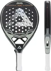 AMA Sport Carbon Fiber Tour Padel Racket - 12K White Color - EVA Foam Core