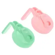 2Pcs Mason Jar Pour Spout Lid, Mason Jar Lids with Handle, Pink/Cyan