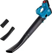 Electric Leaf Blower, 600W Variable-Speed Cordless Leaf Blower, 0-17000RPM, 2 Batteries, Fast Charging, Over Temperature Protection, for Clearing Fallen Leaves, Blowing Snow, Dust Removal